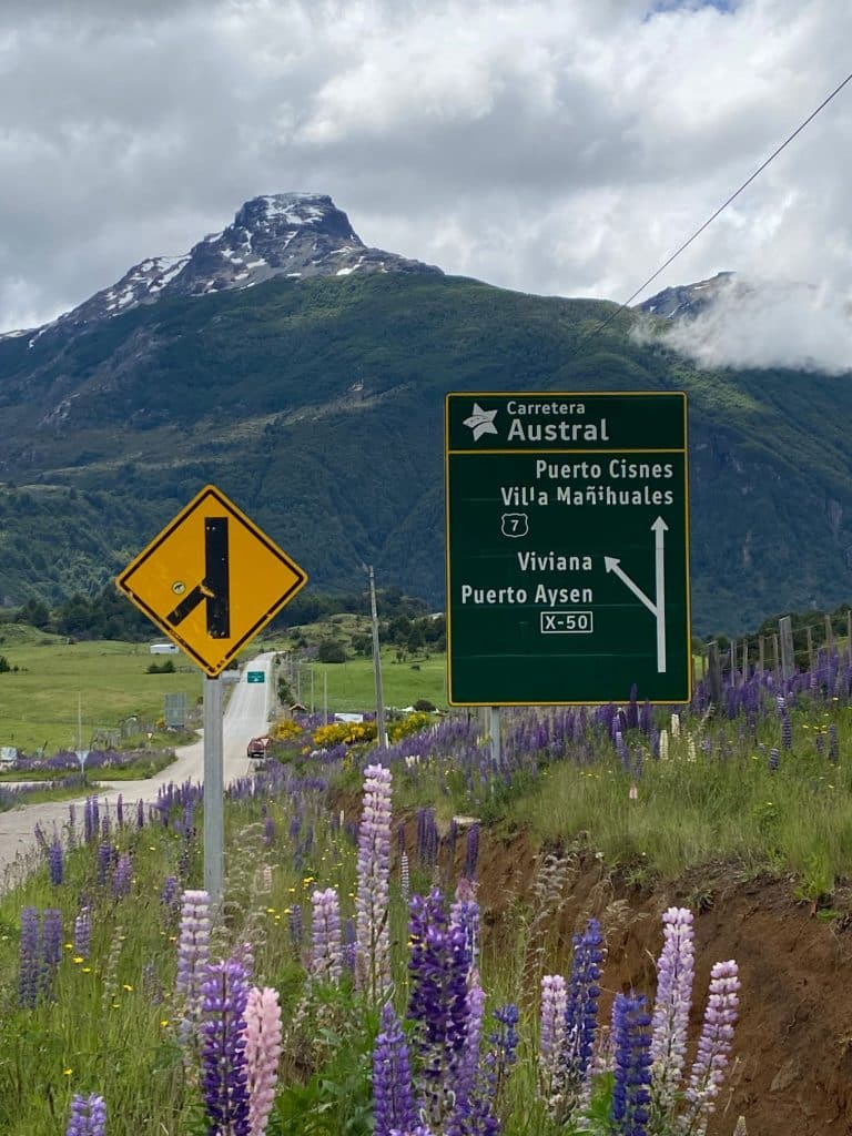 Carretera Austral Straßenschild