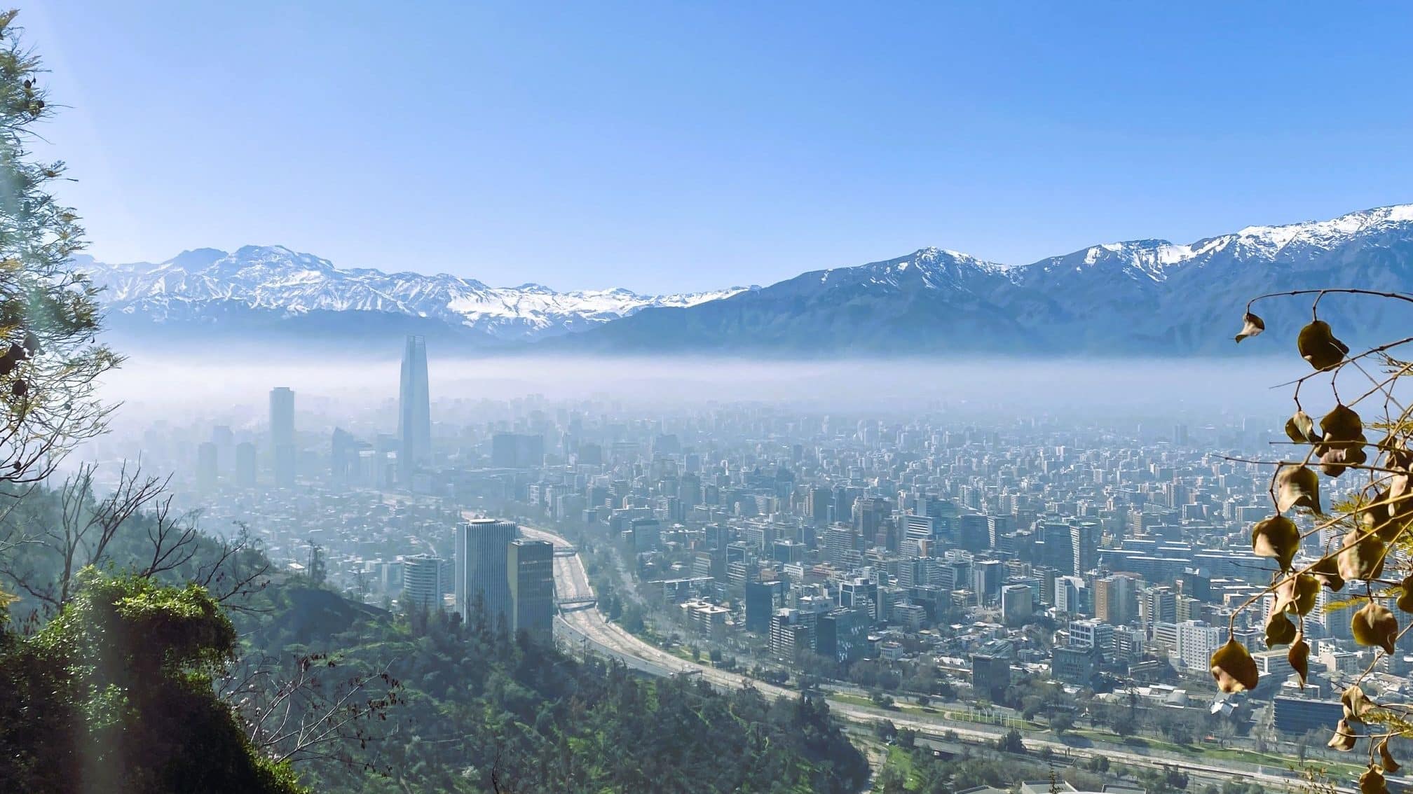 Ausblick über Santiago de Chile