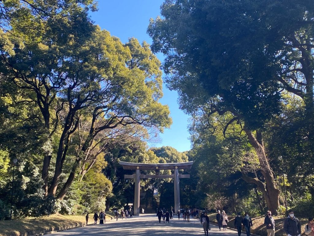 Park um den Meji-Schrein in mitten von Tokio